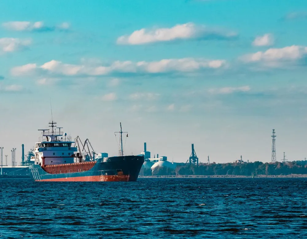 Workboat in the water.